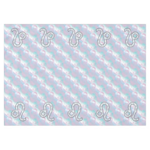 Leo Zodiac Sign in Mother of Pearl Style Print Tablecloth