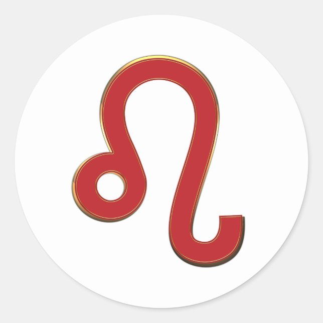 LEO Zodiac Sign July August Astrology Birthday Classic Round Sticker (Front)