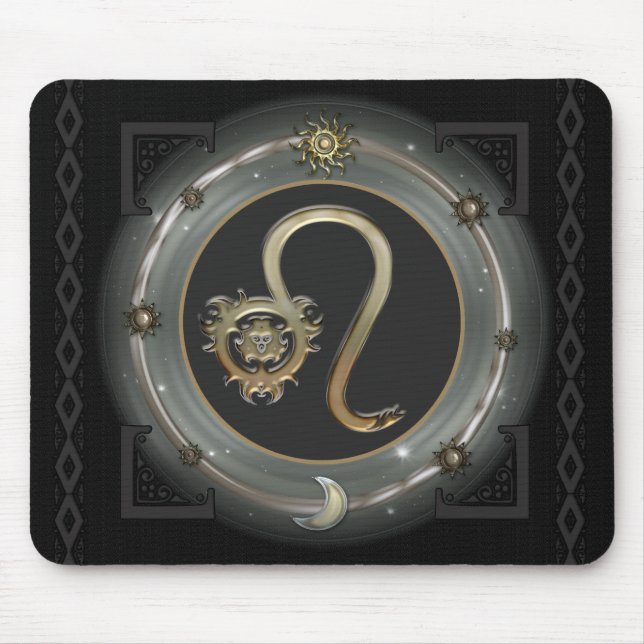 Leo Zodiac Sign Mouse Mat (Front)
