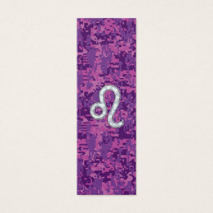Leo Zodiac Sign on Fuchsia Digital Camouflage