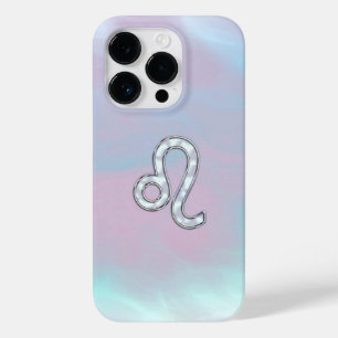 Leo Zodiac Sign on Pastels Nacre Style Case-Mate iPhone 14 Pro Case