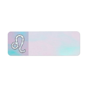 Leo Zodiac Sign on Pastels Nacre Style Print