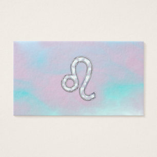 Leo Zodiac Sign on Pastels Nacre Style Print