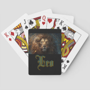 Leo Zodiac Sign Playing Cards
