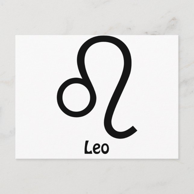Leo Zodiac Sign Postcard (Front)