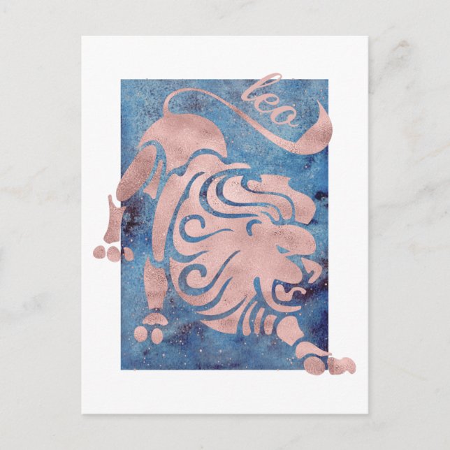 Leo Zodiac Sign Postcard (Front)