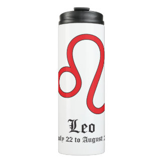 Leo zodiac sign thermal tumbler