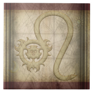Leo Zodiac Sign Tile