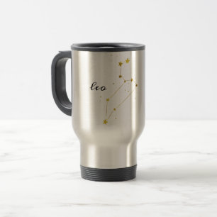 Leo Zodiac Sign Travel Coffee Mug