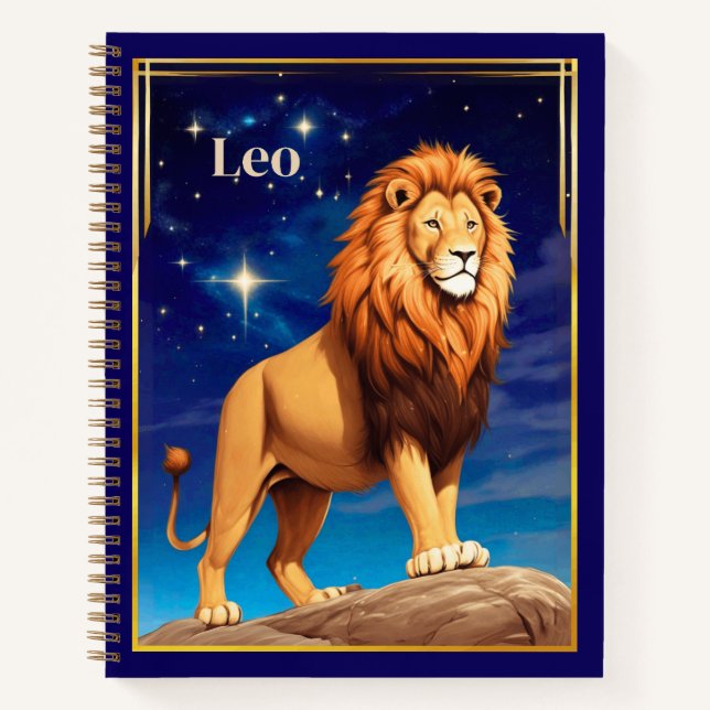 Leo Zodiac Sign Under a Starry Sky Journal  (Front)