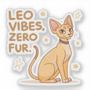 Leo Zodiac Sphynx Cat Cute Illustration Art