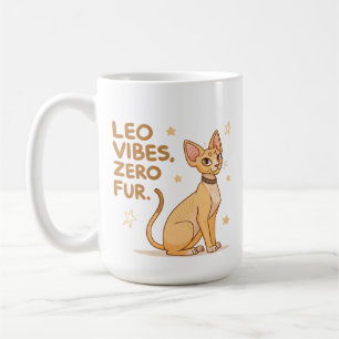 Leo Zodiac Sphynx Cat Cute Illustration Art Coffee Mug