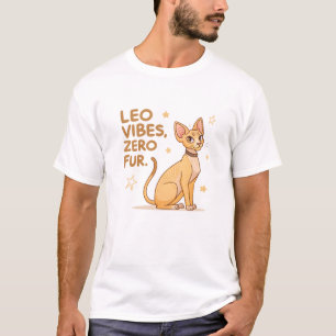 Leo Zodiac Sphynx Cat Cute Illustration Art T-Shirt