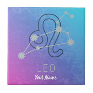 Leo Zodiac Star Sign Horoscope Constellation Tile