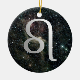 Leo Zodiac Star Sign Universe Birthday Christmas Ceramic Tree Decoration