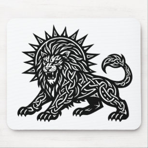 Leo Zodiac Sun‑Mane Lion BurnsInHell Mouse Mat