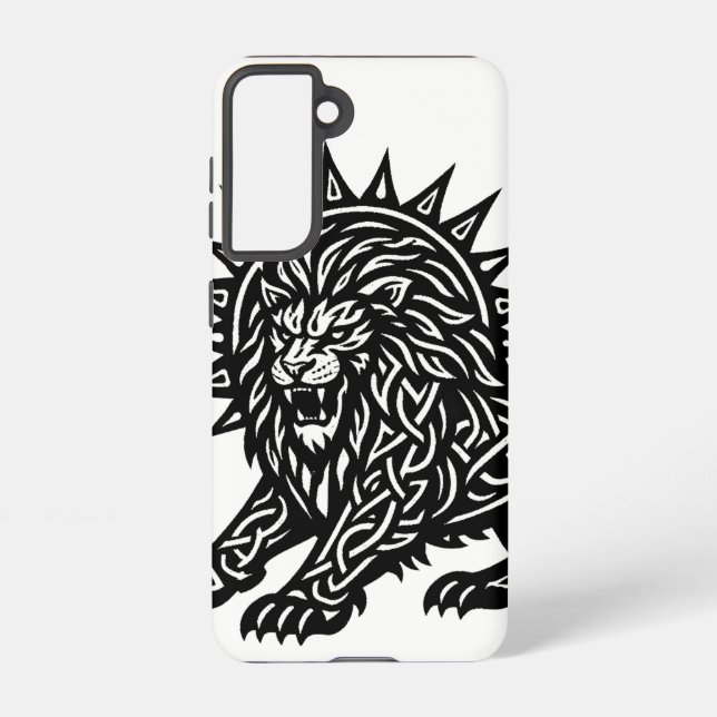 Leo Zodiac Sun‑Mane Lion | BurnsInHell Samsung Galaxy S21 Case (Back)