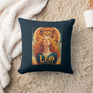 Leo Zodiac Sun Sign Lion Cushion