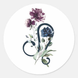 Leo Zodiac Symbol Classic Round Sticker