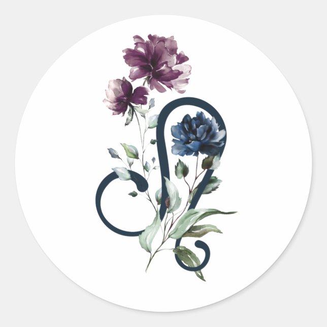 Leo Zodiac Symbol Classic Round Sticker (Front)