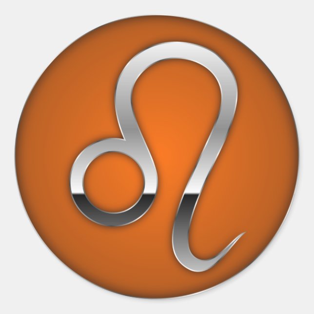 Leo - Zodiac Symbol Classic Round Sticker (Front)