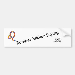 Leo Zodiac Symbol Element by Kenneth Yoncich Bumper Sticker
