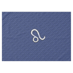 Leo Zodiac Symbol on Navy Blue Digital Camouflage Tablecloth
