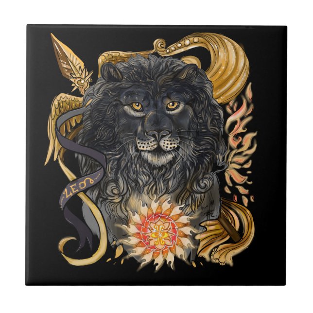Leo Zodiac Tile (Front)