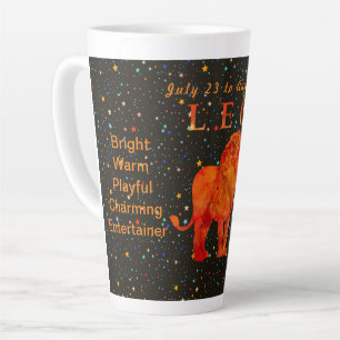 Leo zodiac traits personalised Latte Mug