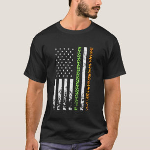 Leoaprd Irish American Flag Ireland Flag St Patric T-Shirt