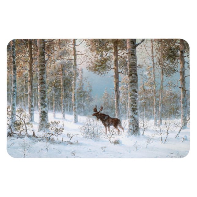 Leodinovich: Elk in the Forest Magnet (Horizontal)