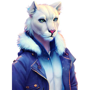  león alvino con cazadora bone china mug