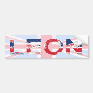 Leon and British flag Bumper Sticker