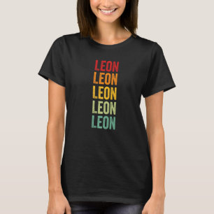 Leon County Texas Rainbow Text T-Shirt