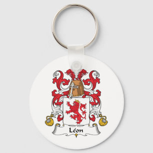 Leon Family Crest Key Ring