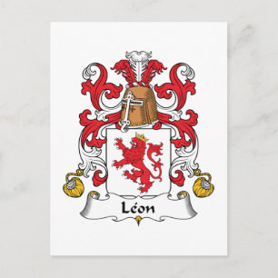 Leon Family Crest Postcard