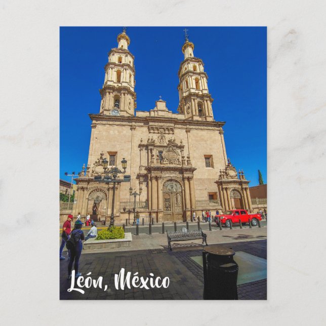 León, México, Cathedral Postcard (Front)
