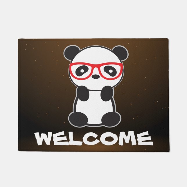 Leon The Panda Bear Welcome Mat (Front)