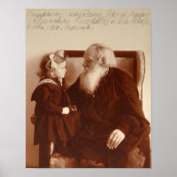 Leon Tolstoy with his granddaughter, Tatiana