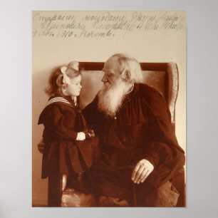 Leon Tolstoy with his granddaughter, Tatiana Poster