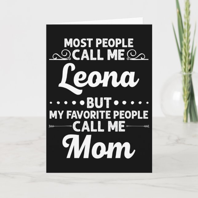 Leona Gift Name Funny Mother's Day Personalised Wo Card (Front)