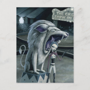 Leona the Lion Tamer Postcard