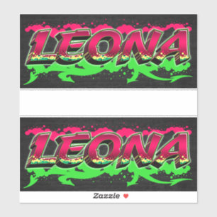Leona Vorname Name Graffiti Aufkleber Sticker
