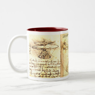 Leonado da Vinci Drawings 2 Two-Tone Coffee Mug