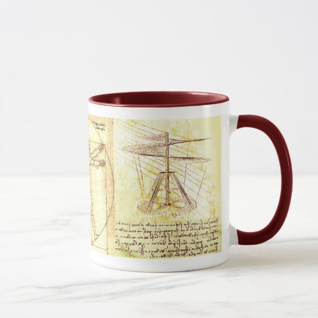 Leonado da Vinci Drawings Mug (Right)