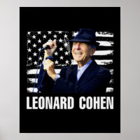 Leonard Cohen American Flag