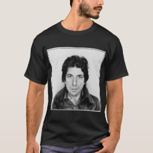 Leonard Cohen Black and White T-Shirt