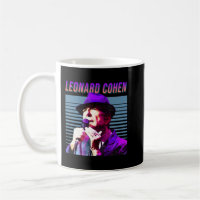 Leonard Cohen Faded 80s Vintage Aesthetic Design