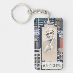 Leonard Cohen Mural in Montreal Montreal  Key Ring