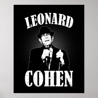 Leonard Cohen On Stage Destroyed Tee Vintage Poster